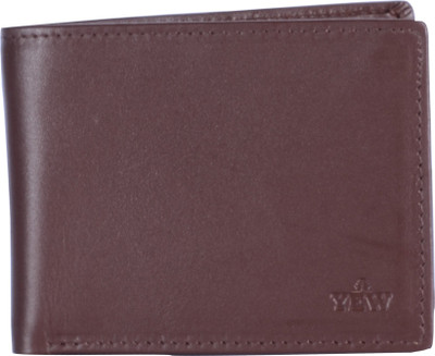 

Yew Leather Labs Men Casual Brown Genuine Leather Wallet(3 Card Slots)