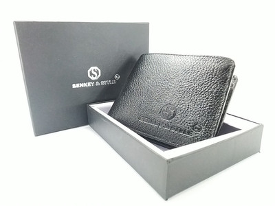 

SENKEY STYLE Men Formal Black Genuine Leather Wallet(3 Card Slots)