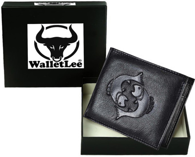 

WalletLee Men Casual Black Genuine Leather Wallet(1 Card Slot)