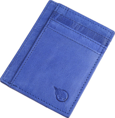

RUGE Men Blue Genuine Leather Card Holder(6 Card Slots)