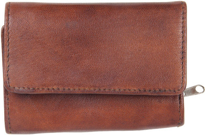 

Tee Ess Girls Casual Brown Genuine Leather Wallet(7 Card Slots), Antique brown