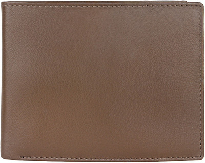 ALW Men Formal Brown Genuine Leather Wallet(10 Card Slots), Grey