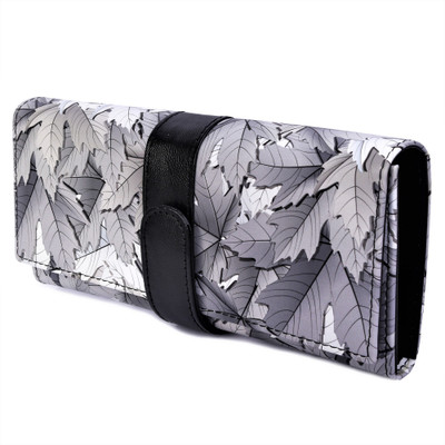 

FRIENDS & COMPANY Women Casual Grey Artificial Leather Wallet(5 Card Slots), Black;grey;white