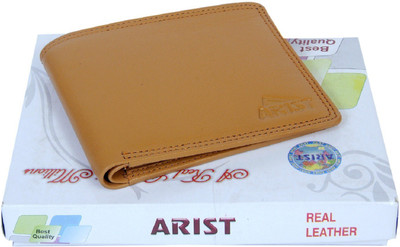 

Arist Men Formal Tan Genuine Leather Wallet(7 Card Slots)