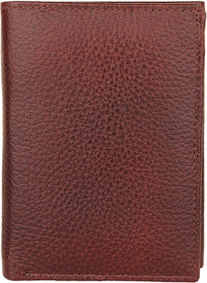 

ALW Men Brown Genuine Leather Wallet(8 Card Slots)