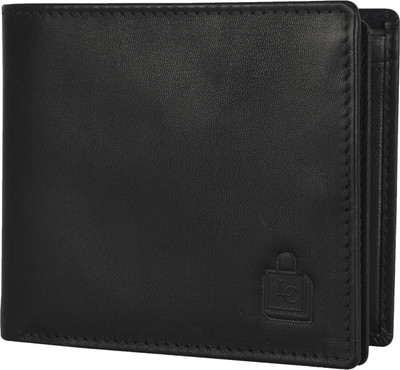 

Le Craf Men Casual Black Genuine Leather Wallet(10 Card Slots)