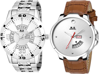 

R S Original DAY AND DATE WHITE DIAL RSO-17 Watch - For Men