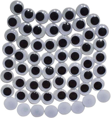 

AsianHobbyCrafts Googly Moving Eyes - Design 5, Black/White (200 Pieces, 15mm)