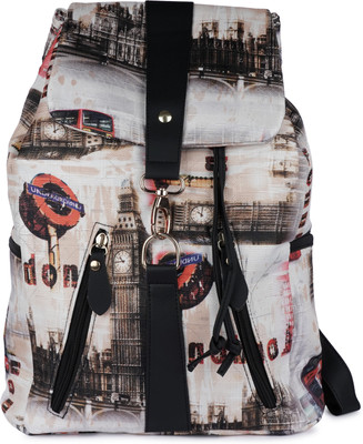

Prink 20 Ltrs Printed Canvas Material Water Resistant 20 L Backpack(Multicolor)