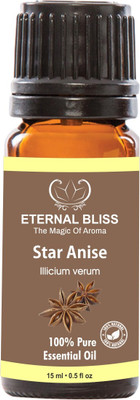 

Eternal Bliss Star Anise Essential Oil - Pure Natural Aromatherapy & Therapeutic Grade Oil For Skin Care & Hair Care Hair Oil (15 ML)(15 ml)