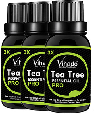 

VIHADO Tea Tree Oil Multipurpose Essential Oils 3X PRO Travel Pack (For Hair & Skin) 20ML (PACK OF 3)(20 ml)