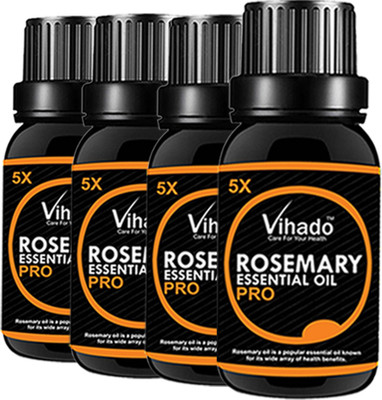 

VIHADO Rosemary Essential Oil 5X FAST Pure Natural - Use For Aromatherapy, Health Boost, Hair Re-Growth, Skin Care, Face OIL 15ML (PACK OF 4)(15 ml)