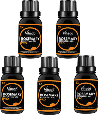 

VIHADO Pure Rosemary Essential Oil 5X FAST - Rosmarinus Officinalis - 25ML (Pack of 5)(25 ml)