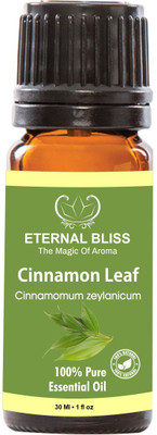 

Eternal Bliss Cinnamon Leaf Essential Oil - Pure Natural Aromatherapy & Therapeutic Grade Oil For Skin Care & Hair Care Hair Oil (30 ML)(30 ml)