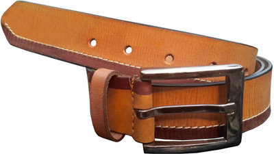 

JusTrack Men Formal Brown, Tan Genuine Leather Belt