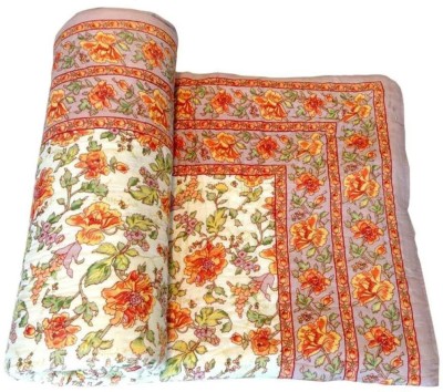 V.R Enterprisrs Floral Double Quilt for  Heavy Winter(Cotton, Multicolor)