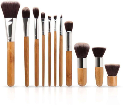 

Looks United Makeup Brush Set Kabuki Foundation Blending Blush Concealer Eye Face Liquid Powder Cream Cosmetics Brushes Kit(Pack of 11)