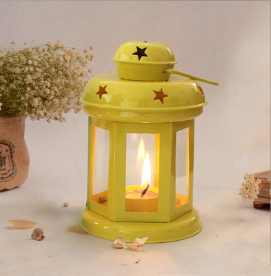 

Collectible India Collectible India Metal Tealight Holder Hanging Lantern For Home Décor With Candle| Lanterns Decoration | (Yellow) Iron 1 - Cup Candle Holder(Yellow, Pack of 1)
