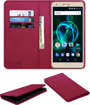 ACM Flip Cover for Panasonic P55 Max(Pink, Cases with Holder, Pack of: 1)