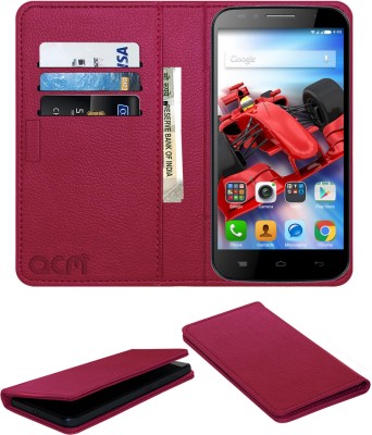 ACM Flip Cover for Panasonic Eluga Icon(Pink, Cases with Holder, Pack of: 1)