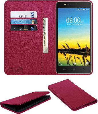 ACM Flip Cover for Lava A79(Pink, Cases with Holder, Pack of: 1)