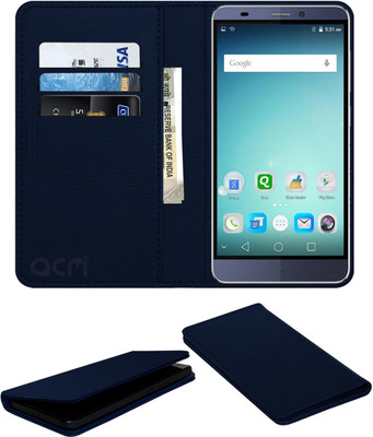 ACM Flip Cover for Micromax Canvas Mega 4G Q417(Blue, Cases with Holder, Pack of: 1)