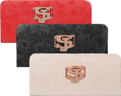

Fashonic Casual Red, Black, Beige Clutch, Beige;black;red