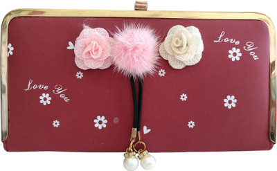 

Fashion Avenue Party, Casual Maroon Clutch