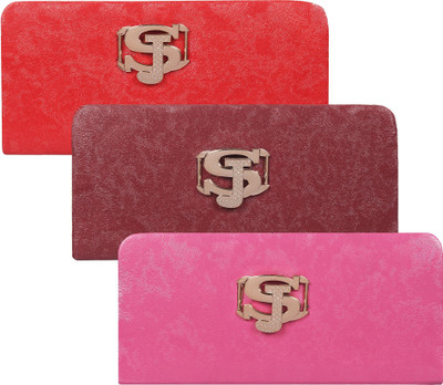 

Fashonic Casual Red, Brown, Pink Clutch, Brown;pink;red