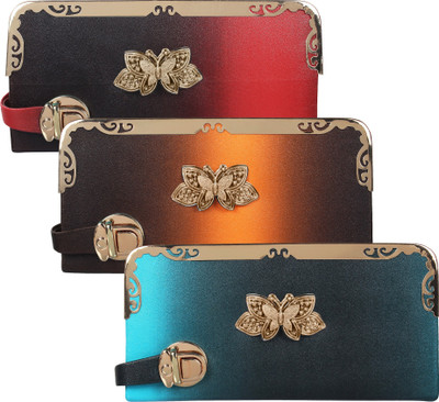 

Fashonic Casual Red, Orange, Blue Clutch, Blue;orange;red