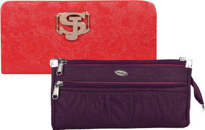 

Fashonic Casual Red, Purple Clutch, Purple;red