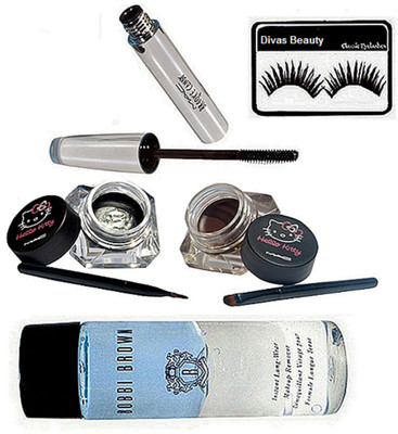 

Divas Beauty Eyelashes, Mac Hello Kitty Two Eyeliner, Brooke Candy Mascara, Bobbi Brown Instant Long Wear Makeup Remover(Set of 4)