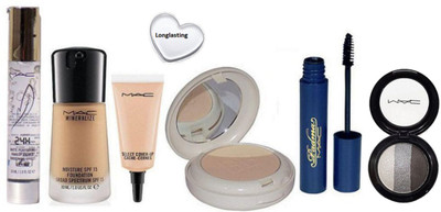 

Longlasting Silicon Puff,Mac Matte Primer,Moisture Foudation,Select Cover Up Concealer & Lightful Compact,Padma Mascara,Eyeshaow(Set of 7)