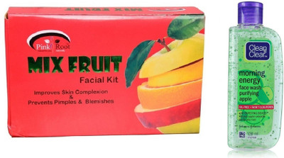 

Pink Root MIX FRUIT KIT 83G WITH CLEAN & CLEAR APPLE FACE WASH(Set of 2)