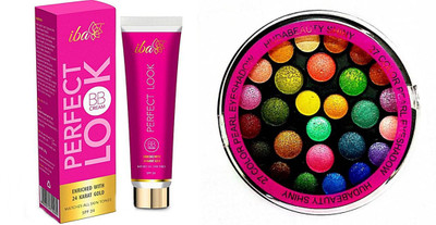 

iba halal care Perfect Look BB Cream With 24 Karat Gold (30g) with 27 Color pearl Eyeshadow palette combo(Set of 2)
