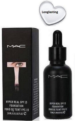 

Longlasting Silicon Puff & Mac Hyper Real SPF 15 Foundation Fond De Teint(Set of 2)