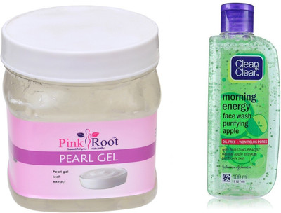 

Pink Root PEARL GEL 500ML WITH CLEAN & CLEAR APPLE FACE WASH(Set of 2)