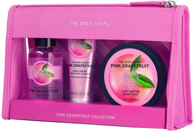 

The Body Shop Pink Grapefruit Beauty Bag Gift Set, 3pc Bath and Body Gift Set of Travel Size Pink Grapefruit Body Care(Set of 1)