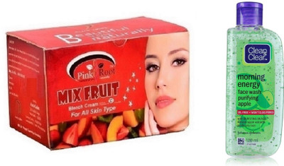 

Pink Root MIX FRUIT BLEACH 250G WITH CLEAN & CLEAR APPLE FACE WASH(Set of 2)
