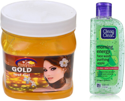 

Pink Root GOLD GEL 500ML WITH CLEAN & CLEAR APPLE FACE WASH(Set of 2)