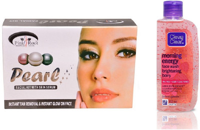 

Pink Root PEARL KIT 83G WITH CLEAN & CLEAR BRIGHTENING BERRY FACE WASH(Set of 2)