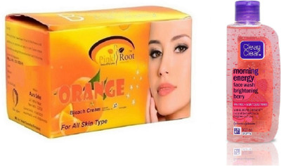 

Pink Root ORANGE BLEACH 250G WITH CLEAN & CLEAR BRIGHTENING BERRY FACE WASH(Set of 2)
