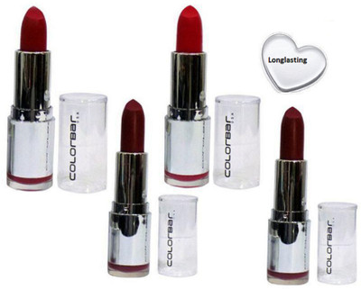

Longlasting Silicon Puff & color bar velvet Matte Creme Lipstick Natural Multicolor Pack Of 4(Set of 5)