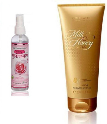 

jollity Rose Water Spray Sugar Scrub 200 ML(Set of 2)