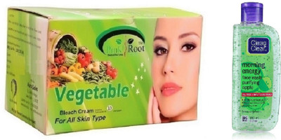 Pink Root VEGETABLE BLEACH 250G WITH CLEAN & CLEAR APPLE FACE WASH(Set of 2)