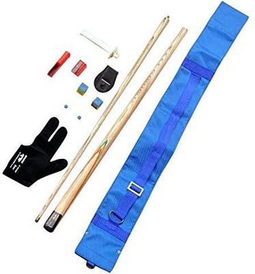 

Cuepoint 5018G 147 COMBO 4 (Tips,gloves,chalks,chalk holder,blue cue cover, bridge cue n tip modifiers) Snooker, Pool Cue Stick(Wooden)