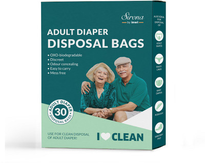 

SIRONA Premium Adult Diaper Disposal Bags - 30 Bags Adult Diaper Disposal Bags(Green)