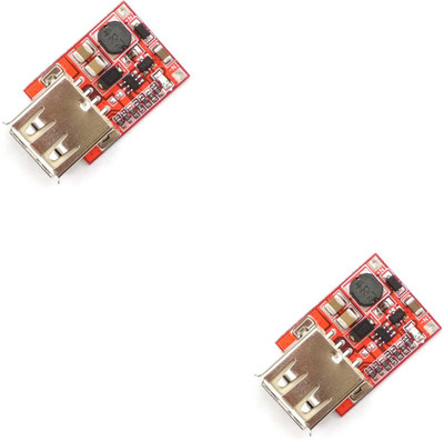 

KitsGuru (Set of 2) 3V to 5V 1A Adjustable Step-up Boost Power Supply Module USB DC-DC Convert Electronic Components Electronic Hobby Kit
