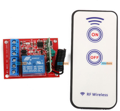 

KitsGuru 1 channel 12V wireless module + 2 key RF wireless remote control / 433M remote control switch / wireless remote control switch Electronic Components Electronic Hobby Kit
