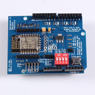 

KitsGuru ESP8266 ESP-12E UART WIFI Wireless Shield TTL Converter for Arduino UNO R3 Mega Electronic Components Electronic Hobby Kit